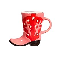 Sass & Belle Cowboy Boot Shaped Mug – Red Western-Inspired Design, 280ml Novelty Tea or Coffee Cup, Fun Gift Idea, Unique Collectible for Kitchen Décor, Desk Display or Everyday Use