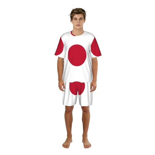 Pyjama homme drapeau japonais ensemble élégant pour détente nocturne douillette