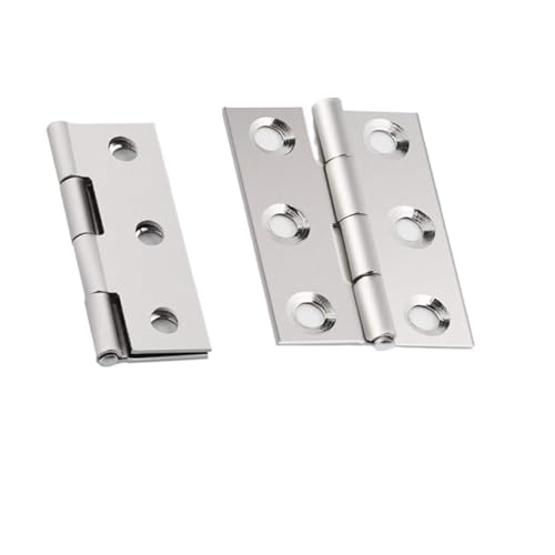 Charnières plates acier inoxydable pour boîte bois et placard de cuisine - 2
