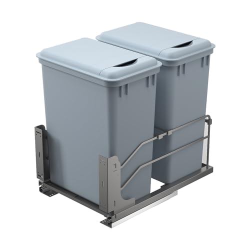 Caneca de Basura Doble 35 Quart Extraíble para Cocina