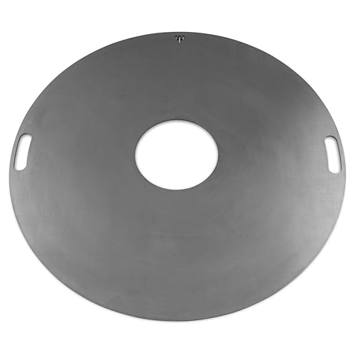 FireDeifi Grillplatte | Feuerplatte | Plancha | BBQ für Feuertonne Feuerschale und Kugelgrill Ø80 cm hochwertiger 5 mm Stahl Made in Bavaria