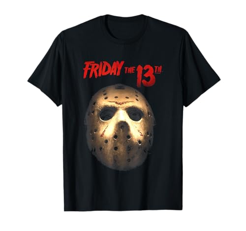 Friday The 13th Jason Voorhees Hockey Mask Distressed T-Shirt -  6B80SGYRBWW