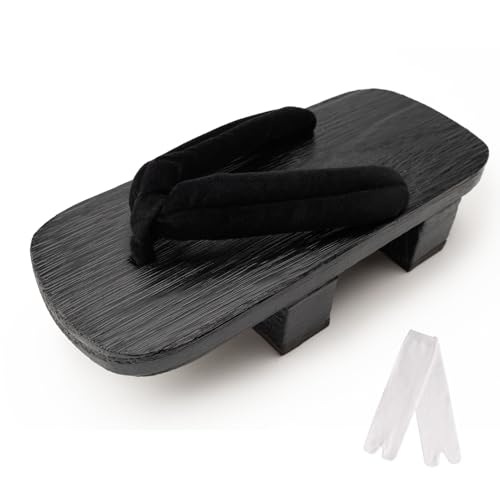 Image of Japanese Shoes Geta Wooden Clogs with Tabi Socks for Men Women