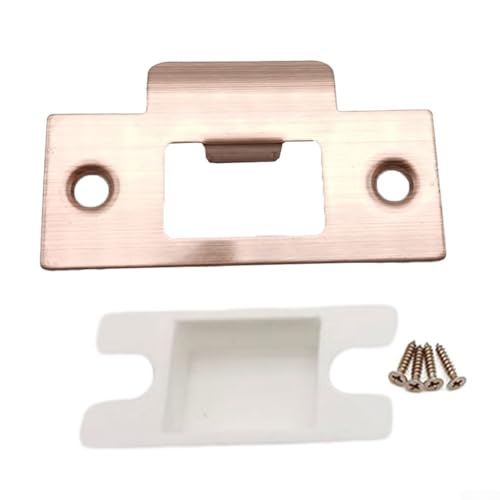 Stainless Steel Door Reinforcement Plate for Garage Doors – Heavy-Duty Deadbolt Cover Plate, Anti-Kick-in Security Strengthening Plate, 4-Pack with Screws(Red Ancient)