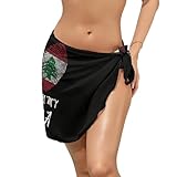 Chic and Comfortable Design: Crafted from soft, semi-transparent chiffon, IT'S IN MY DNA America Lebanon Flag beach sarong provides a sexy yet modest cover-up that dries quickly, keeping your skin cool and feeling comfortable while enjoying the sun A...
