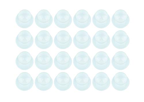 DESERMO Juego de 24 botones de bola para chaquetas de cocina; botones de alta calidad para todas las chaquetas de cocina profesionales con gran selección de colores (blanco)