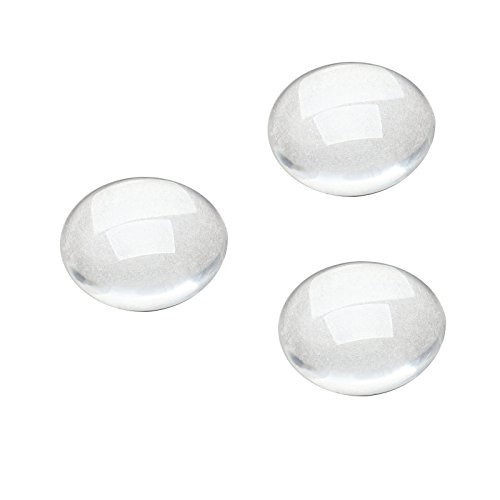 Dophee 50Pcs Crystal Clear Runde Cabochons Flache Rückseite Glaskuppel für DIY Schmuckherstellung 14mm