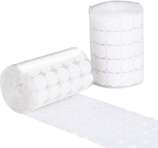 1000PCS500 Pair Sticky Back Coins 15mm3/5 InchDiameter Hook and Loop Self Adhesive Dots Tapes White Double Sided Sticker Round Dot Coins Tapes Super Sticky