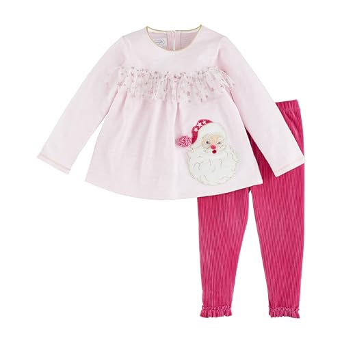 Image of Mud Pie Girls' Mud Pie Children's Santa Tunic and Legging Set