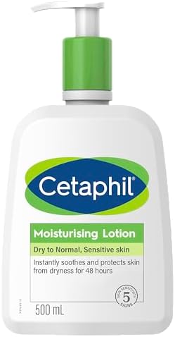 CETAPHIL Moisturising Lotion for Dry to Normal Skin 473ml , 48 Hour Hydration, Fast absorbing, For Sensitive Skin, With Glycerin & Panthenol, Hypoallergenic, Dermatologist Tested