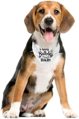 Happy Birthday Dad Dog Bandana | Pet Scarf for Small & Medium Dogs