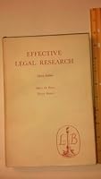 Effective Legal Research B0006C2KQ4 Book Cover