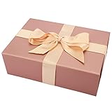 MONDEPAC Gift Box 11x7.5x3.5 Inches,Rose Gold Gift Box with Magnetic Lid，Large Gift Box Contains Ca