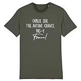 La French Touch T Shirt Jean-Claude Dusse: Vas-y Fonce! - pour Homme - Imprim� en France - Coton 100% Bio - Cadeau Anniversaire Film et S�rie Humour Original Rigolo (Kaki, XXL)