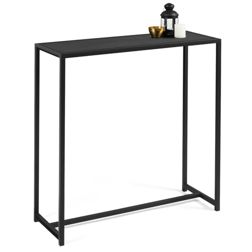 IDMarket - Console Davis en métal Noir Mat Design Industriel