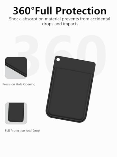 Silikon-Schutzhülle für PLAUD Note AI Voice Recorder mit präzisen Löchern Fester Sitz mit Saugnapf im Lieferumfang Kratzfest, stoßfest, abwaschbar und angenehm zu berühren,Schwarz