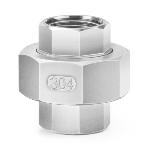 Image of ChillWaves 304 Stainless Steel Cast Pipe Fitting, Union，3 /4 inch NPT Female Thread Adapter(1-PACK)