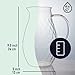 Glass Pitcher with Lid and Spout - 2 Liter / 68 oz, Borosilicate Glass w/Handle - Carafe for Hot/Cold Beverages - Water Jug - Iced Tea Pitcher - Juice Server - by PJC-Kitchen