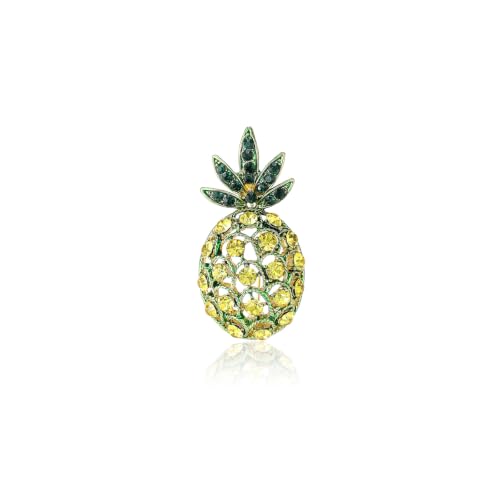 Image of Enamel Fruit Brooch for Women Rhinestones Fruit Lapel Pin Elegant Fruit Brooches Jewelry Gift, Perfect for Dresses Hat Bag