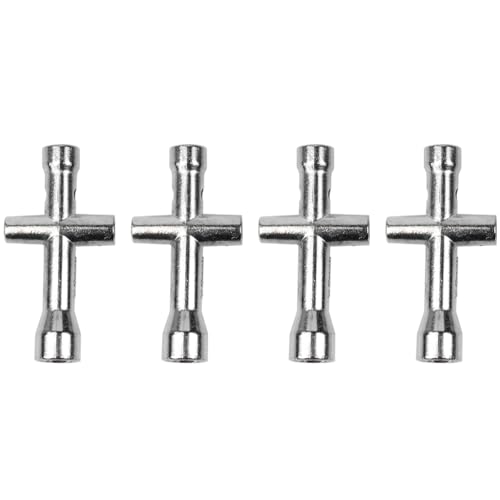 Ieron 4 Piezas de Llave de Cruz, Mini Llave de Tubo Hexagonal de Metal, Llave de Rueda M2, M2,5, M3, M4, Llave de Tuercas de Tornillo, Herramienta de Mantenimiento para Modelo RC, Coche, camión