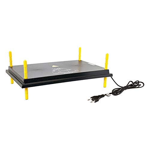 VOSS.farming Kükenaufzucht Komplettset für bis zu 55 Küken 40x60cm Wärmeplatte und Abdeckung + Tränke + Futterautomat + Tränkenwärmer, robust, Aufzucht Küken Frostschutz
