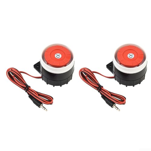 DC 12 V 120 dB laute Innensirene kabelgebundener Alarm für Haussicherheitssystem Elektronischer Summer Metall ABS Konstruktion