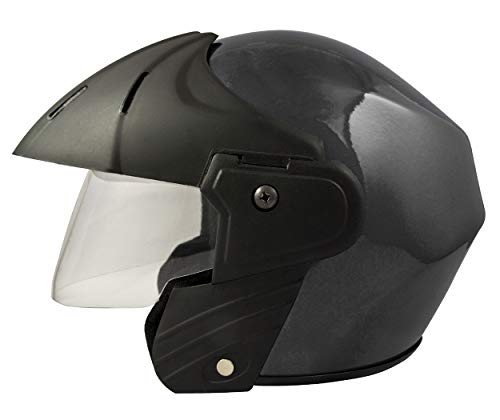 Image of Sage Square Deltz Power (ISI Marked) Open Face Helmet for Men, Women (Grey Glossy) (Medium)