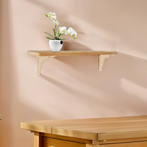 Soportes triangulares de madera estantes flotantes sala estar cocina 8