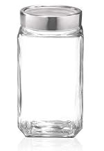Cello Cube Glass Jar (Transparent, 2250ml)