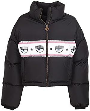 CHIARA FERRAGNI Giubbotto Donna Nero 71CB470 CQS17 D Piumino Banda Logo Centrale PPP 44