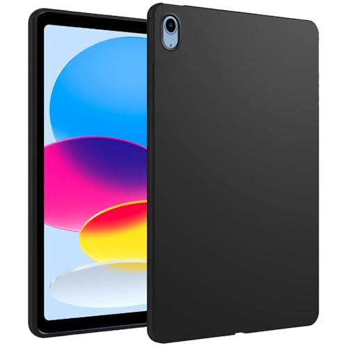 GIOPUEY Cover per iPad (A16) 11th 2025, Guscio posteriore in TPU morbido, Ultra-sottile, Anti-vibrazione e anti-scivolo - Nero