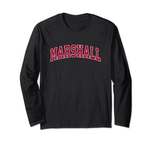 Marshall Texas TX - Diseño deportivo vintage, color rojo Manga Larga