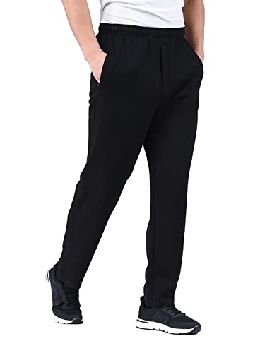 Zoulee New Men's Classic Drawstring-Waist Jogger Pants Sweatpants with Zipper Fly3