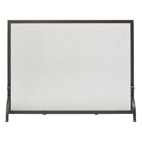 UniFlame, S-1154, Large Single Panel Olde World Iron Finish Fireplace Screen Cover