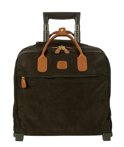 Bric's Life Tropea Ultralight International Carry-on Laptop|tablet Pilot Case Spinner Carry-On Luggage, Olive