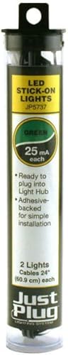 Miniatura 2 de Woodland Scenics JP5737 Sistema de iluminación Just Plug(TM), luces LED adhesivas, 25mA verde (2)