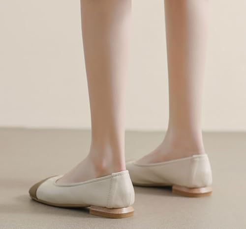 Niction Round Toe Mary Jane Flat Shoes for Women Slip On Retro Faux Suede Ballet Flats Comfortable Womens Dress Shoes Ballerina Flats for Work3