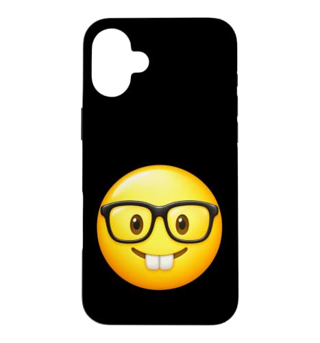 Nerd Glasses Buckteeth Emoticon Funny Hilarious Nerdy Face �X�}�z�P�[�X iPhone 16 Plus �p