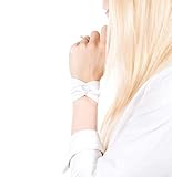 Twist Fabric Wrist Cuff Bracelet (White)