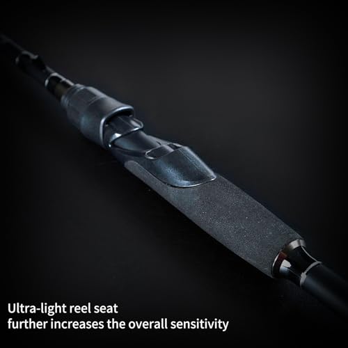 MerryYard Seahawk II Spinning Fishing Rods,High Performance Carbon Blank 24T+30T,Stainless Steel Line Guides w/Zirconium Oxide Rings Tip Top (Spinning-7\'0\"-MH-F-2pcs) - Thumbnail 5