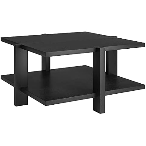 Henn&Hart Coffee Table, Other, Black, 35" Wide Cover