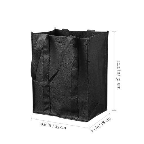 Bolsa negra para botellas de vino resistente: transporte seguro con 6 compartimentos 3