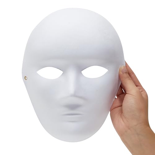 BLUE PANDA Blank Paper Mache Masks to Decorate - 24-Pack White, 2 Sizes - Face Masks to Paint & Custom Mask Crafts - Thumbnail 7