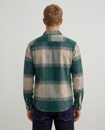 Image of DEELMO Men's Cotton Blend Printed Checkered Casual Shirt | Full Sleeve Button Down Regular Fit Collared Shirt | Soft & Breathable Everyday Wear for Office (Available in Plus Size)