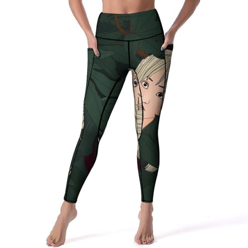 Legging femmes pantalon de sport yoga taille haute anti-glisse pour gym et fitness taille S
