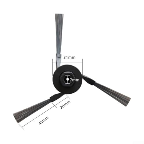 Vervangingsset 7-delig voor Xiaomi Robotstofzuiger X20 Plus C101 – borstel, filter, zijborstels, wiel - Afbeelding 5