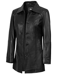 Kandis Leather Coat Women - Black