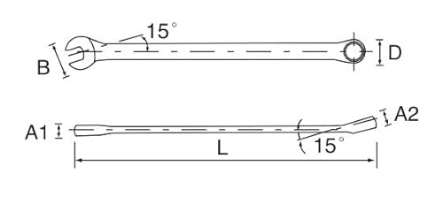 SIGNET 15MM超ロングコンビネーションレンチ 30515