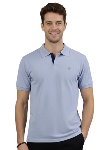 Image of Lux Cozi Men's Cotton Solid Polo Tshirt | Collar Tshirts | Half Sleeves | Stylish & Premium All Day Wear | Pack of 1