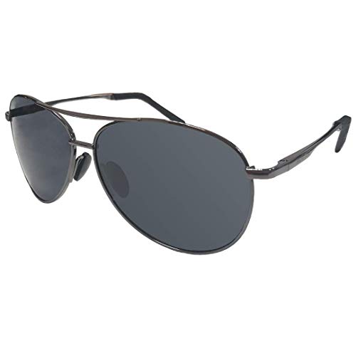 Image of Macro Giant Classic Drop Shape Sunglasses, Polarized, 100% UV Protection, UV 400 With Case, Military Style, Al-Mg
